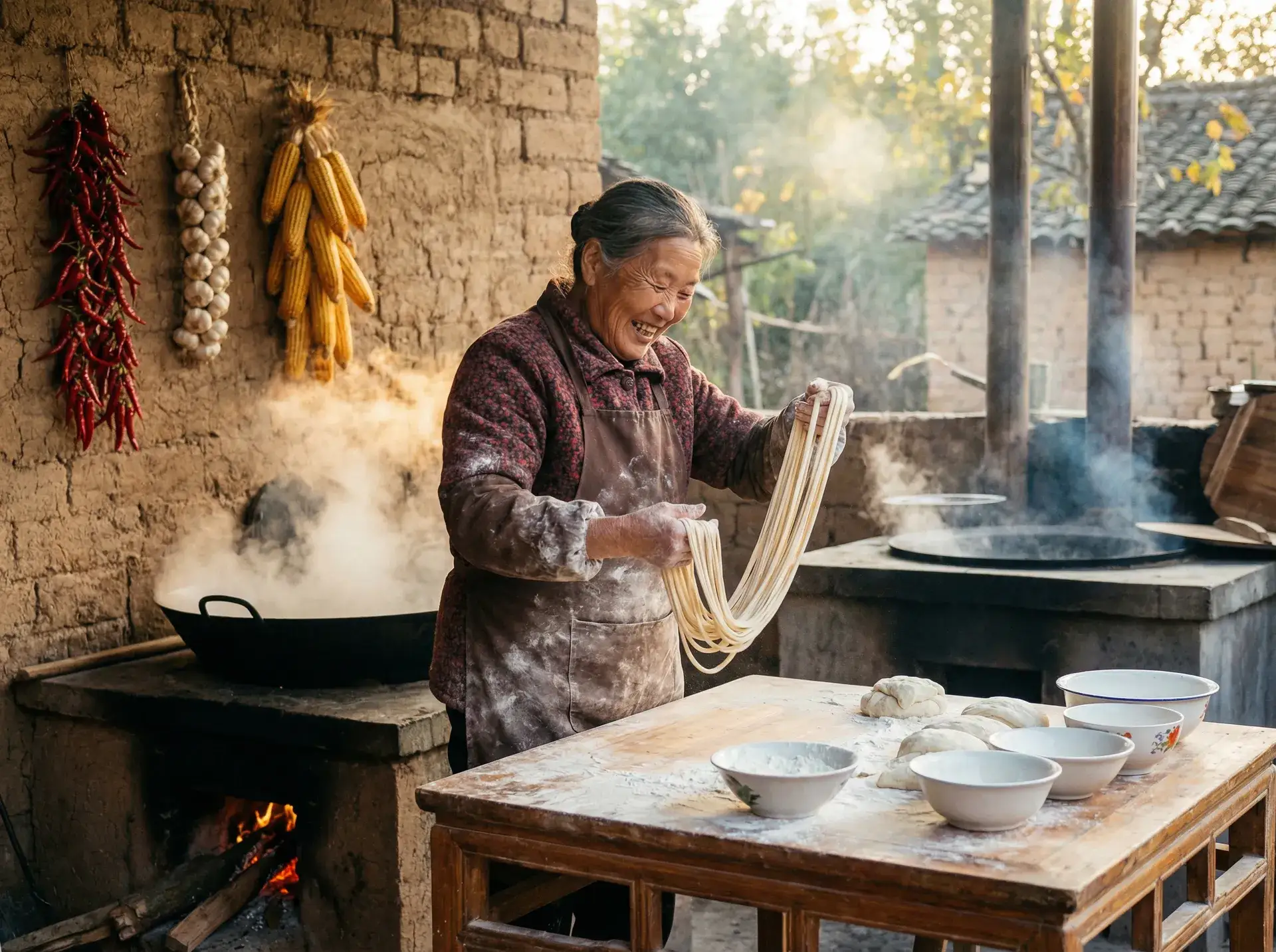 农家大嫂手擀面 - 黑料社区91 乡村美食